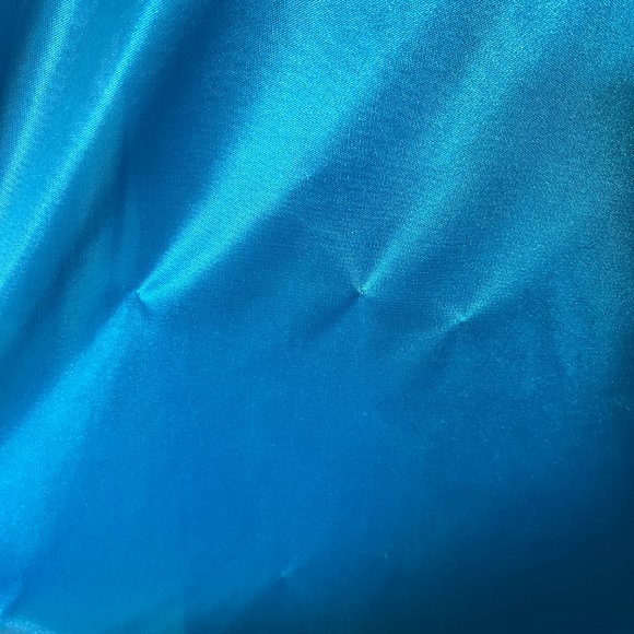 Medium Blue Majora Formal Dress with Black Lace - Picture 4 of 6